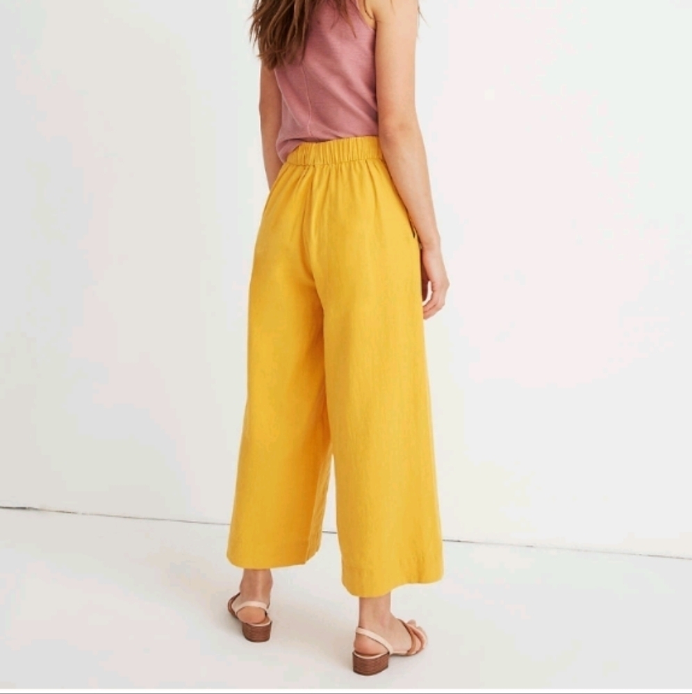 Madewell Tall Huston Pull-On Crop Pants yellow sz 2Xl